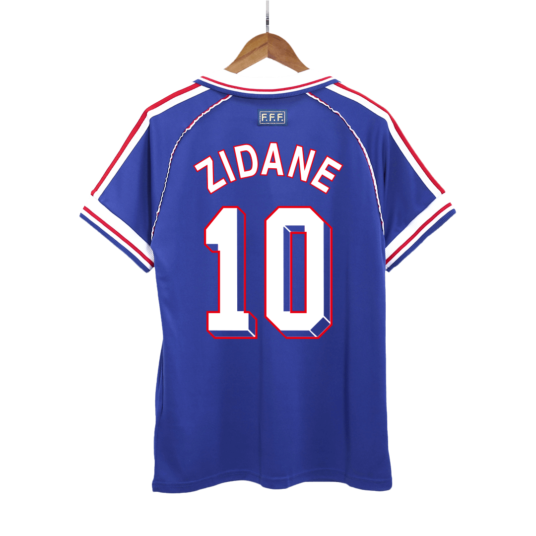 ZIDANE #10 France Retro Jersey Home Soccer Shirt 1998 World Cup