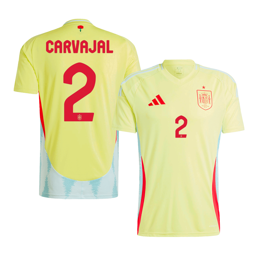 CARVAJAL #2 Spain Soccer Jersey Away Custom Shirt
